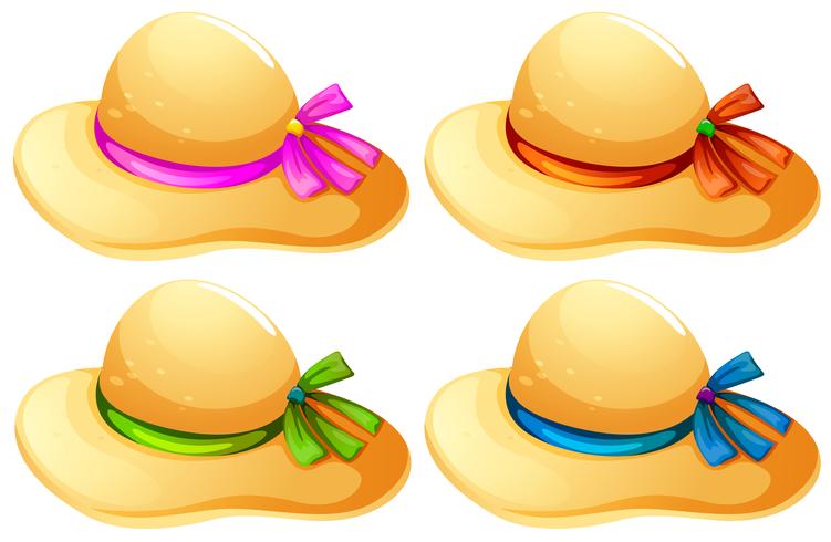 Fashionable hats vector