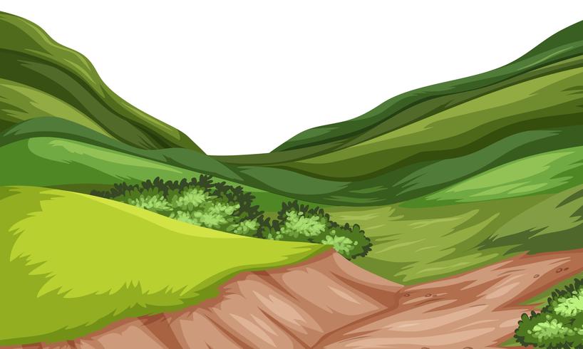 Vector de paisaje de colina de naturaleza