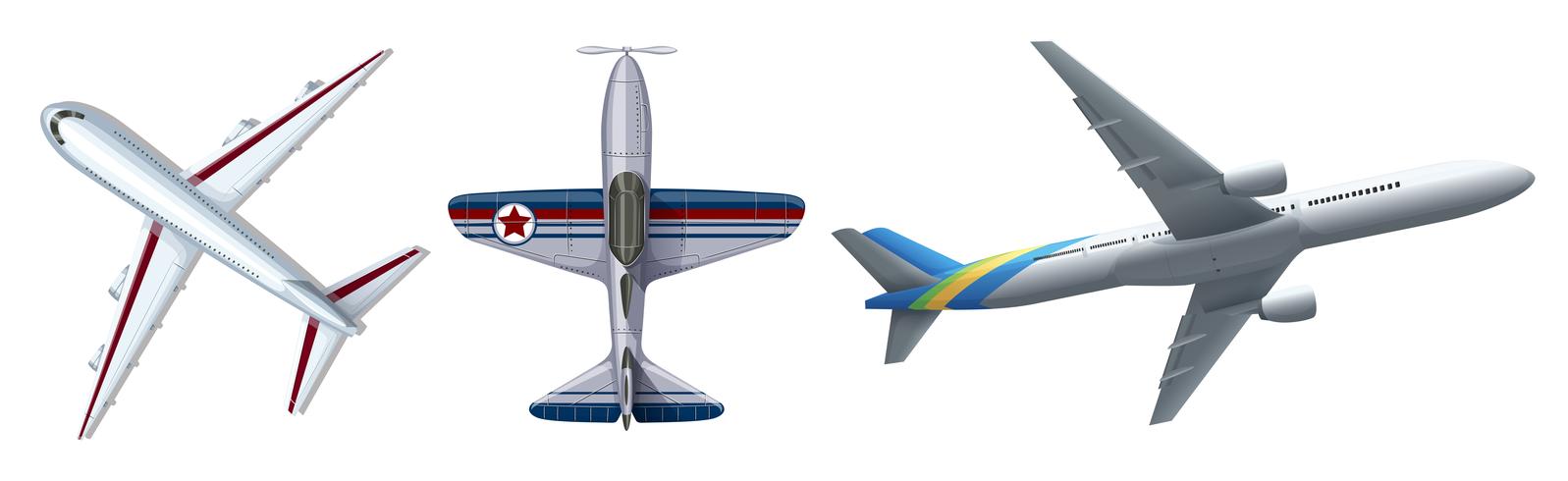 Three different airplanes on white - Download Free Vector Art, Stock Graphics & Images