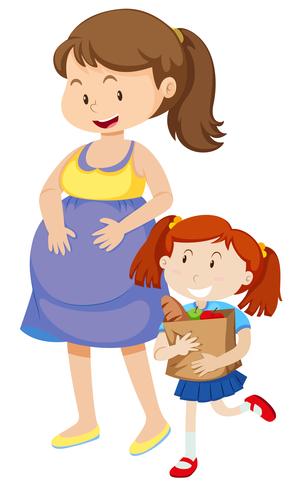 Happy Mother and daughter - Download Free Vector Art, Stock Graphics & Images