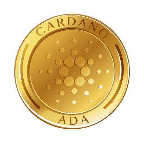Cardano Coin on White Background vector