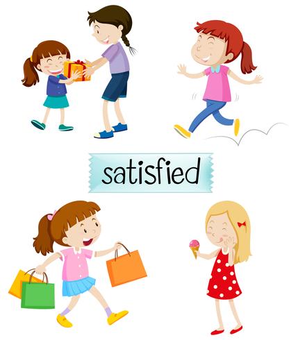 Set of satisfied people vector