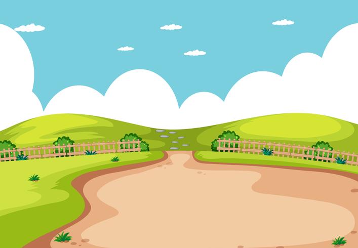 A flat nature landscape vector