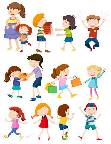 Set of people doing activity - Download Free Vector Art, Stock Graphics & Images