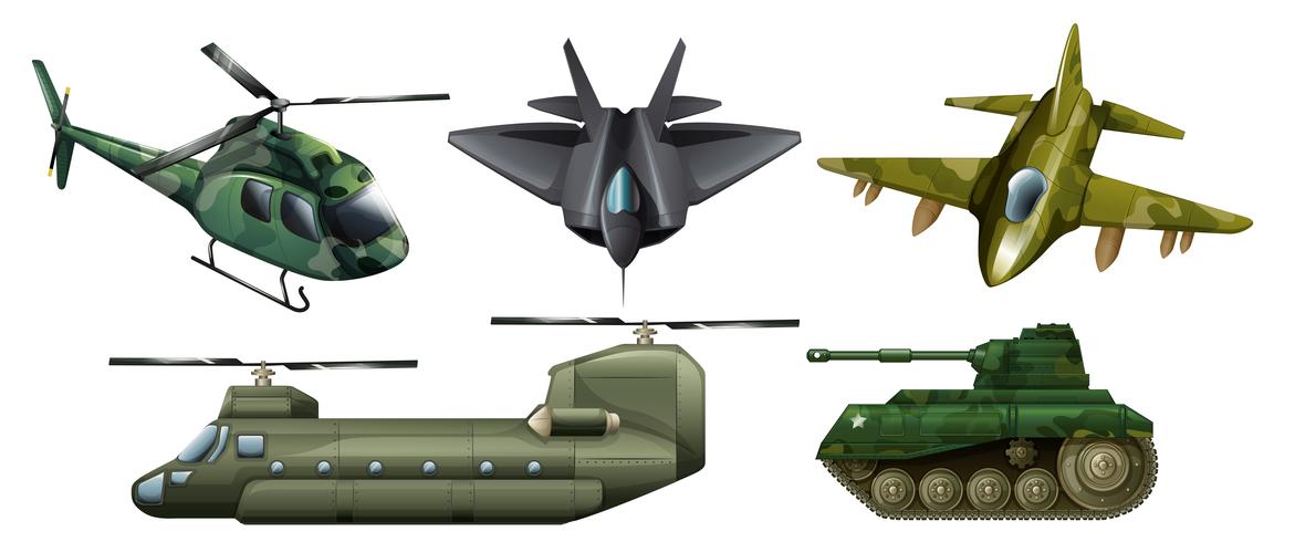 Fighting vehicles vector