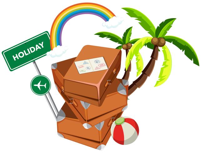 Suitcase in holiday icon - Download Free Vector Art, Stock Graphics & Images