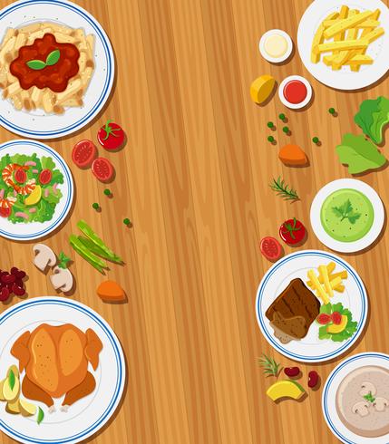 Set of meal concept vector