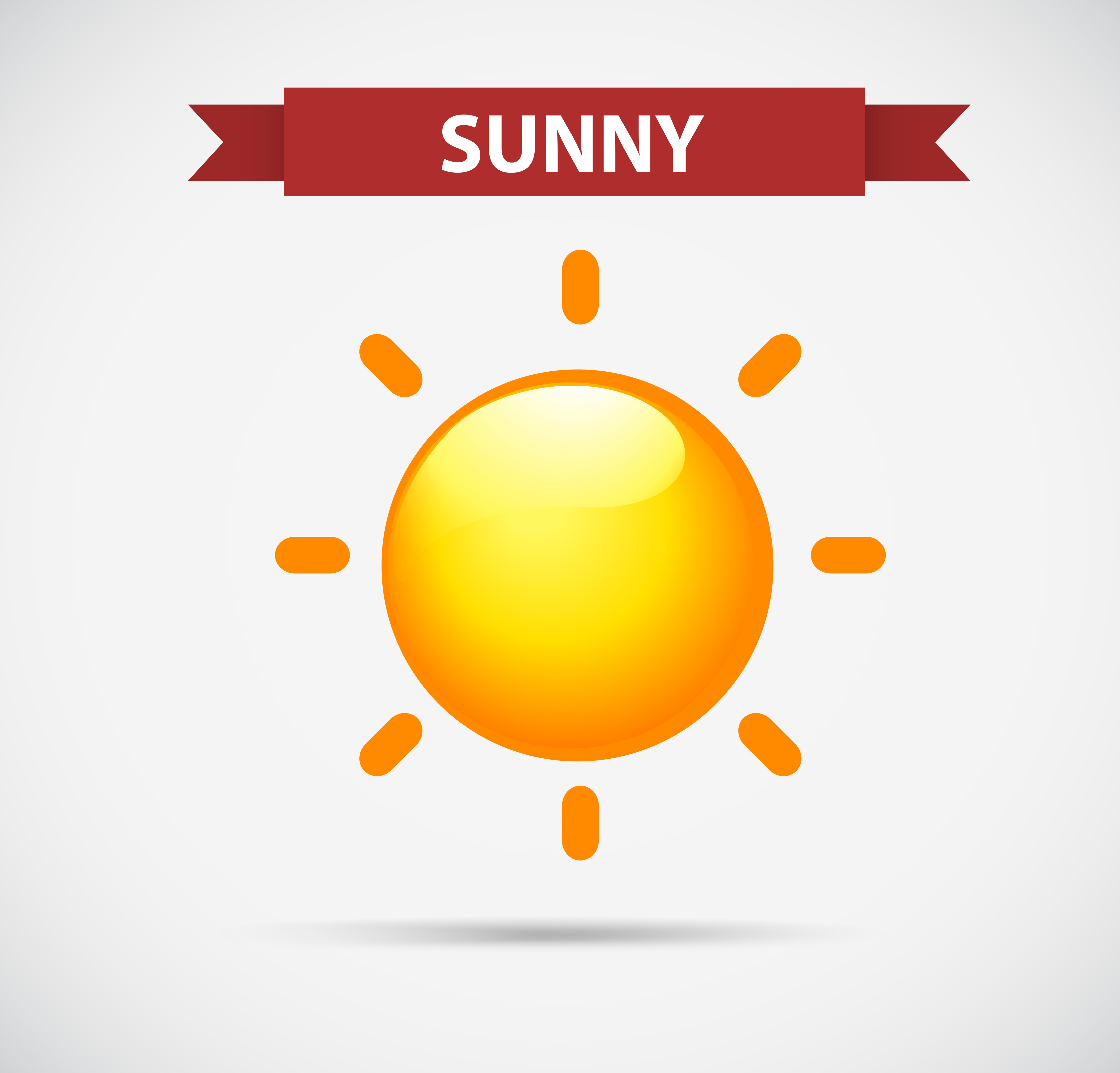 Weather icon design for sunny 296052 Vector Art at Vecteezy