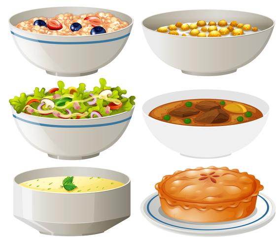 Set of different dishes - Download Free Vector Art, Stock Graphics & Images