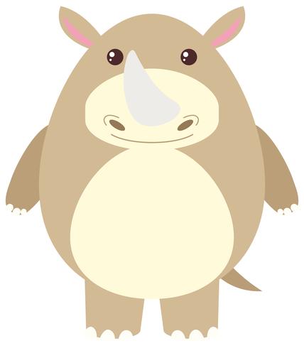 Rhino with happy face - Download Free Vector Art, Stock Graphics & Images