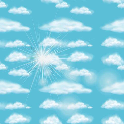 Background design with blue sky vector
