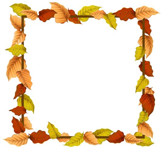 An autumn leaf border vector