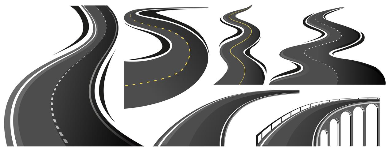 Different shape of roads vector