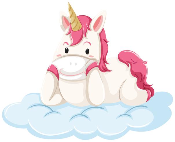 A unicorn on sky vector