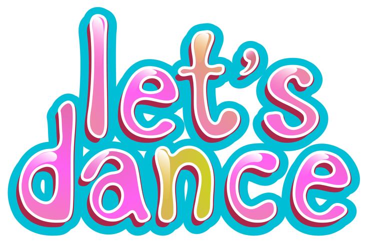 Let's dance icon on white background vector