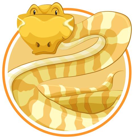 Snake on circle template vector