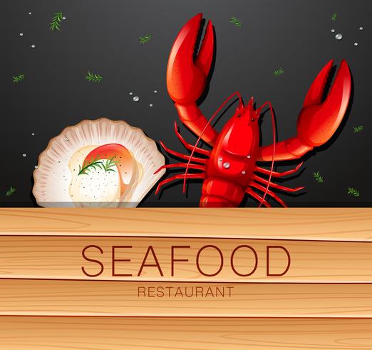 A seafood restuarant banner  vector