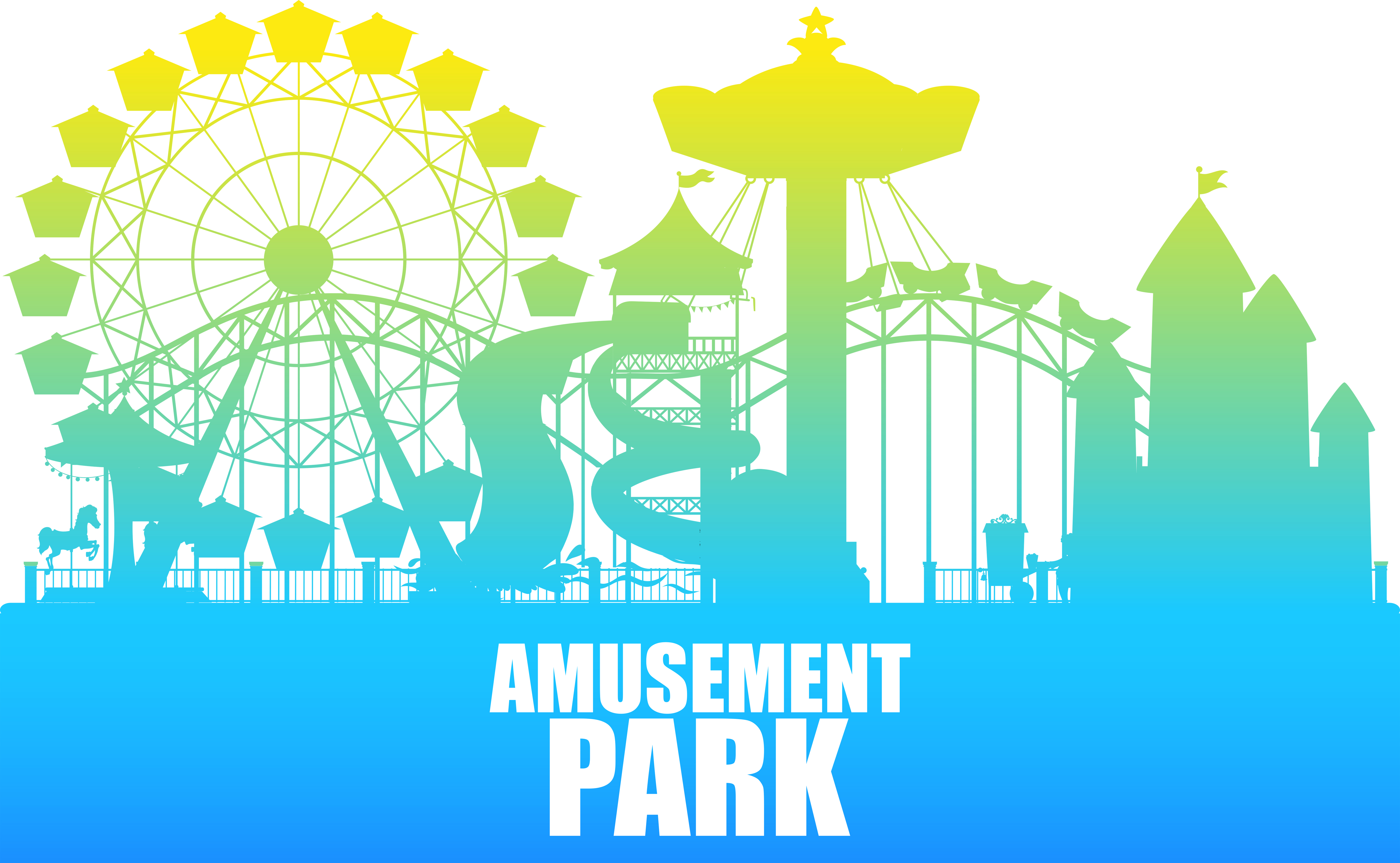 A Colour Silhouette Amusement Park Template 296462 Vector Art At Vecteezy