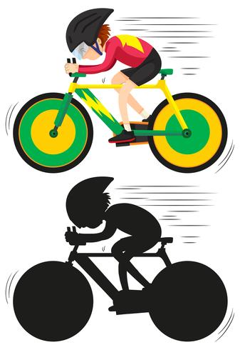 A cycling athlete character vector