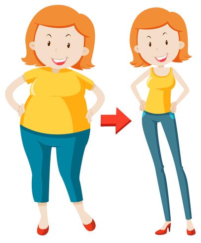 A Fat Girl Losing Weight vector