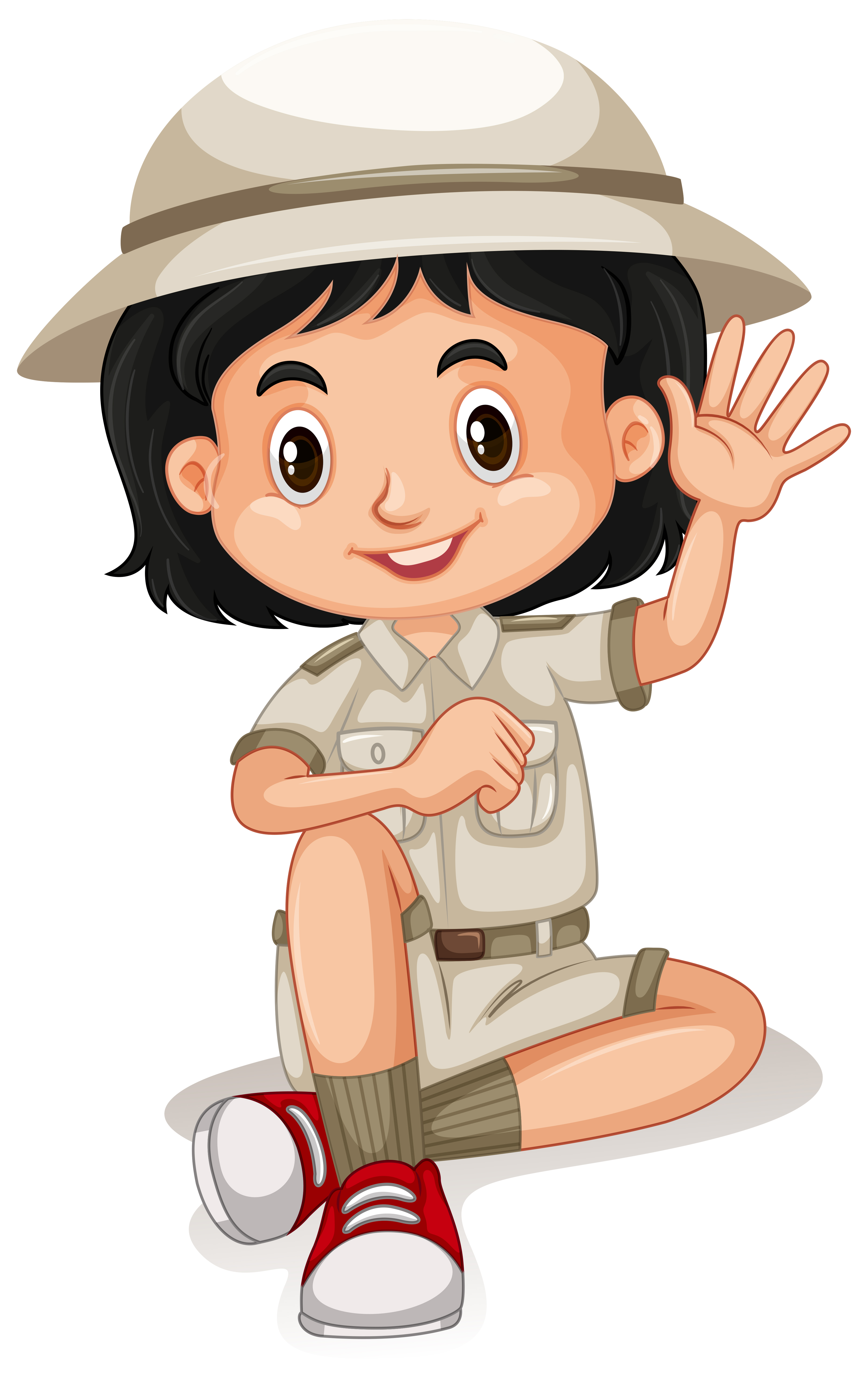 A Cute Zoo Keeper on White Background 296556 Vector Art at Vecteezy
