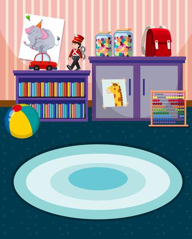 Interior of play room vector