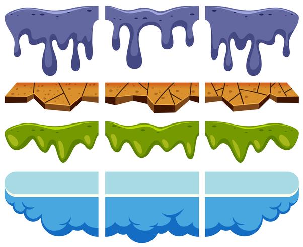 Diffrent Game Platform on White Background vector