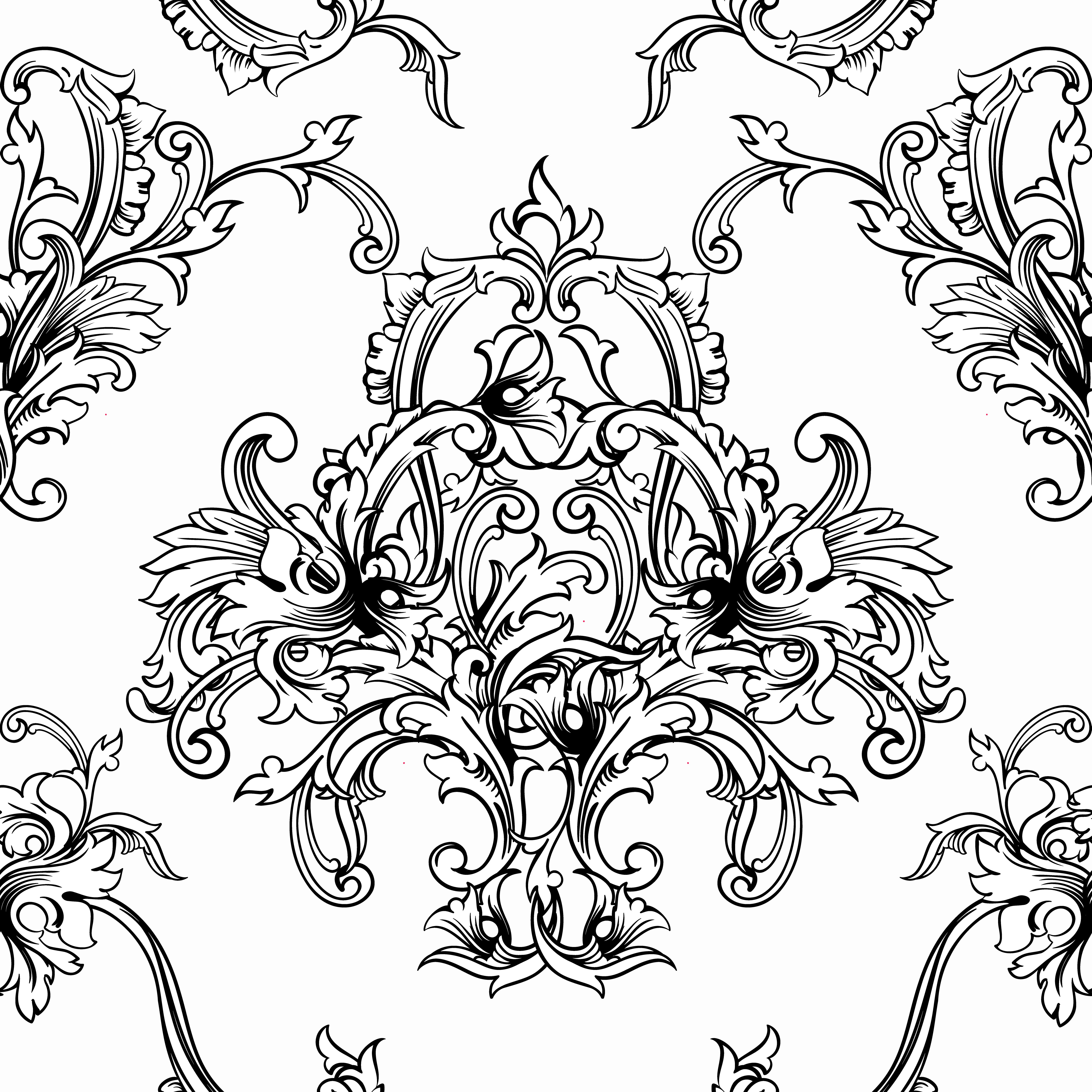 Seamless vector background. Baroque pattern. 296596 Vector Art at Vecteezy