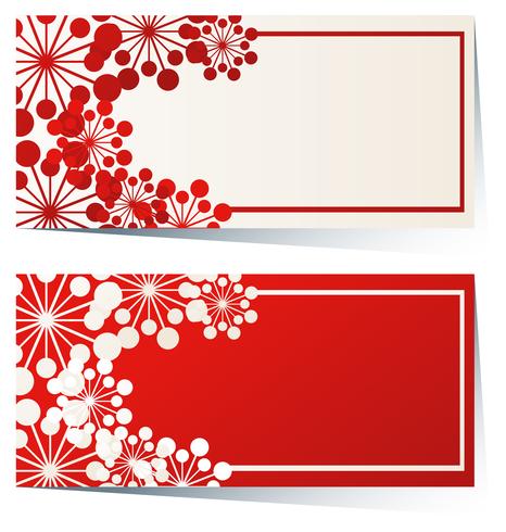 Label design with red circles vector