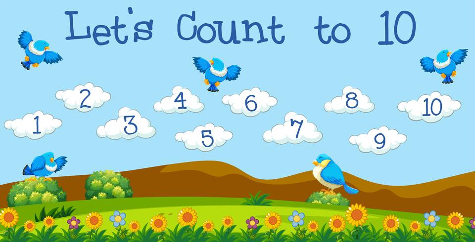 A Math Lesson Count to 10 vector