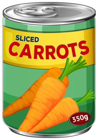 A Sliced Carrots in Can  vector