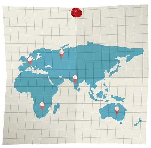 A map on white background vector