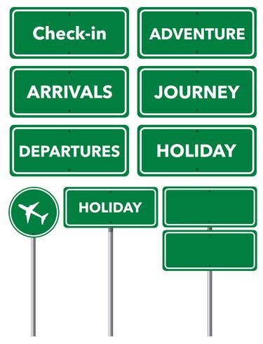 Set of holiday signs  vector