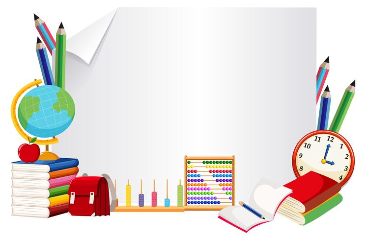 Paper banner with learning element vector