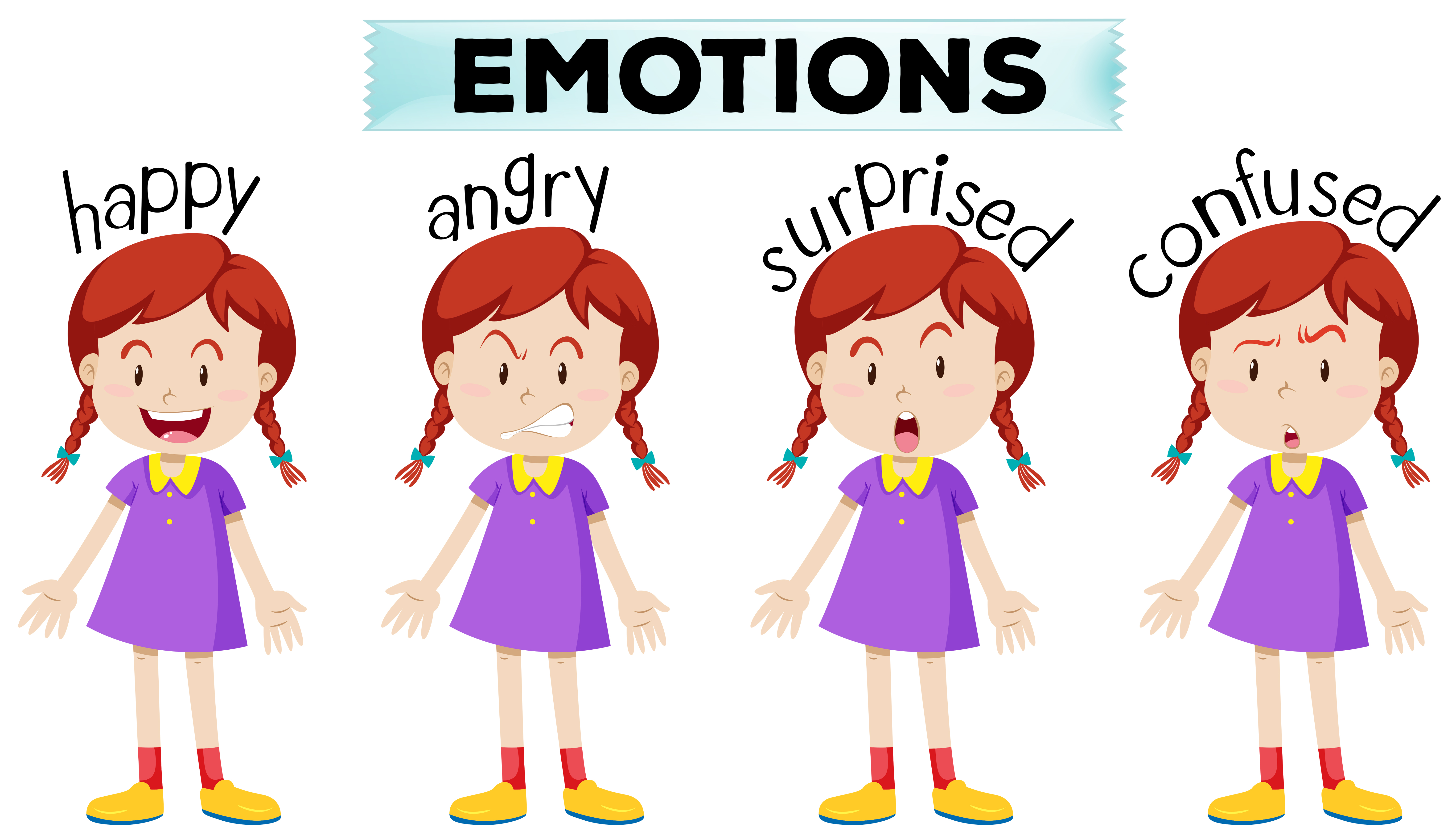 Girl With Four Different Emotions 296809 Vector Art At Vecteezy girl-with-four-different-emotions-296809-vector-art-at-vecteezy