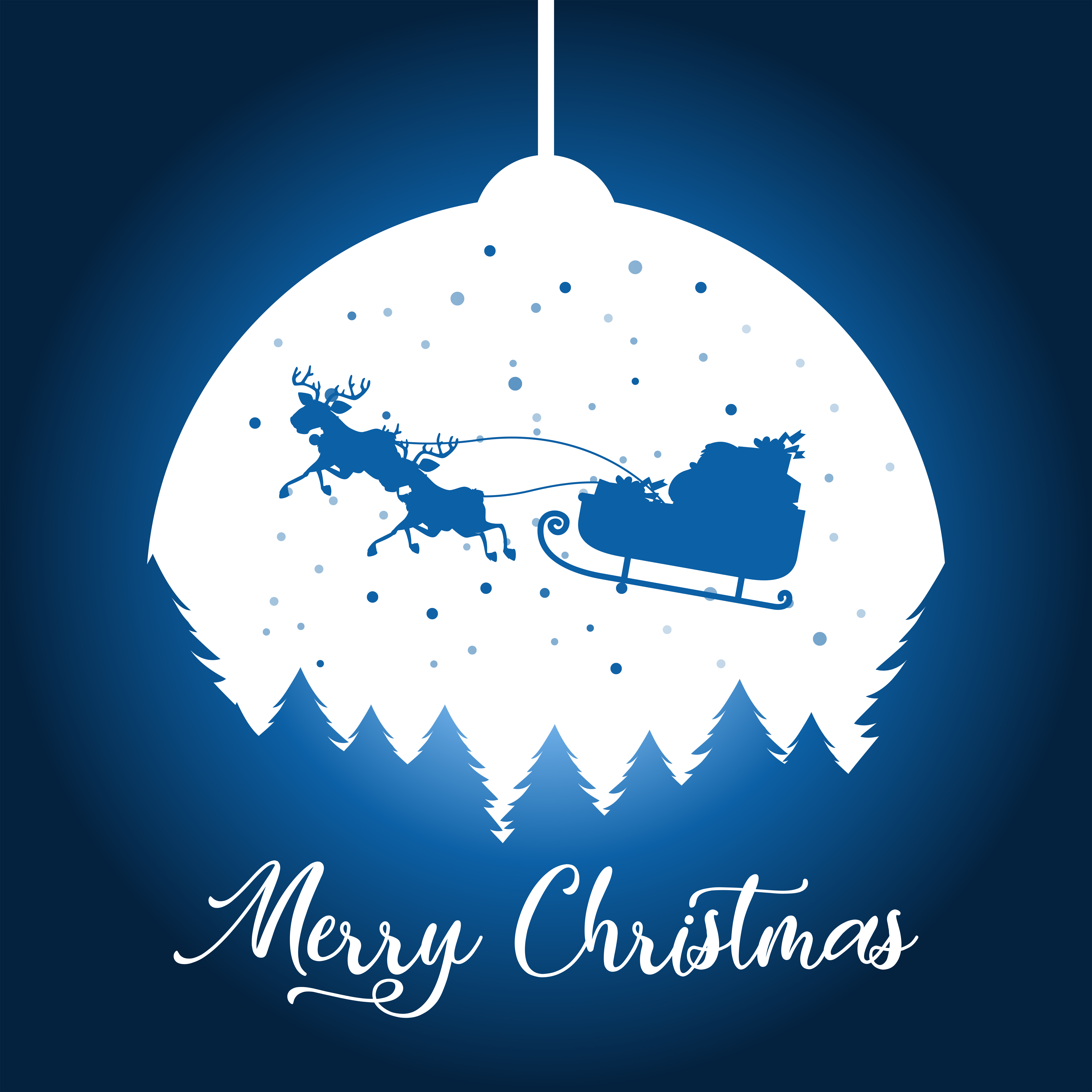 A silhouette christmas background 296838 Vector Art at Vecteezy