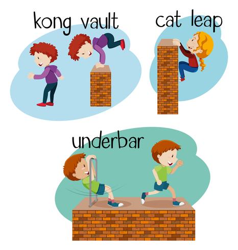Different words for free running vector