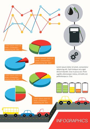 Infographics of the vehicles vector