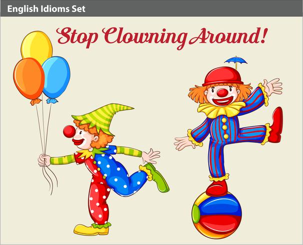 Playful clowns vector