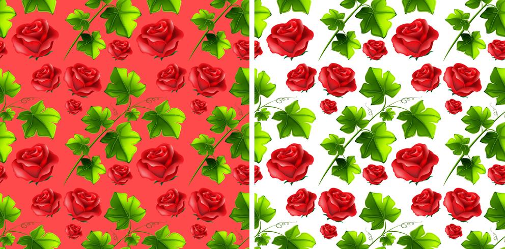 Diseño de fondo transparente con rosas rojas vector