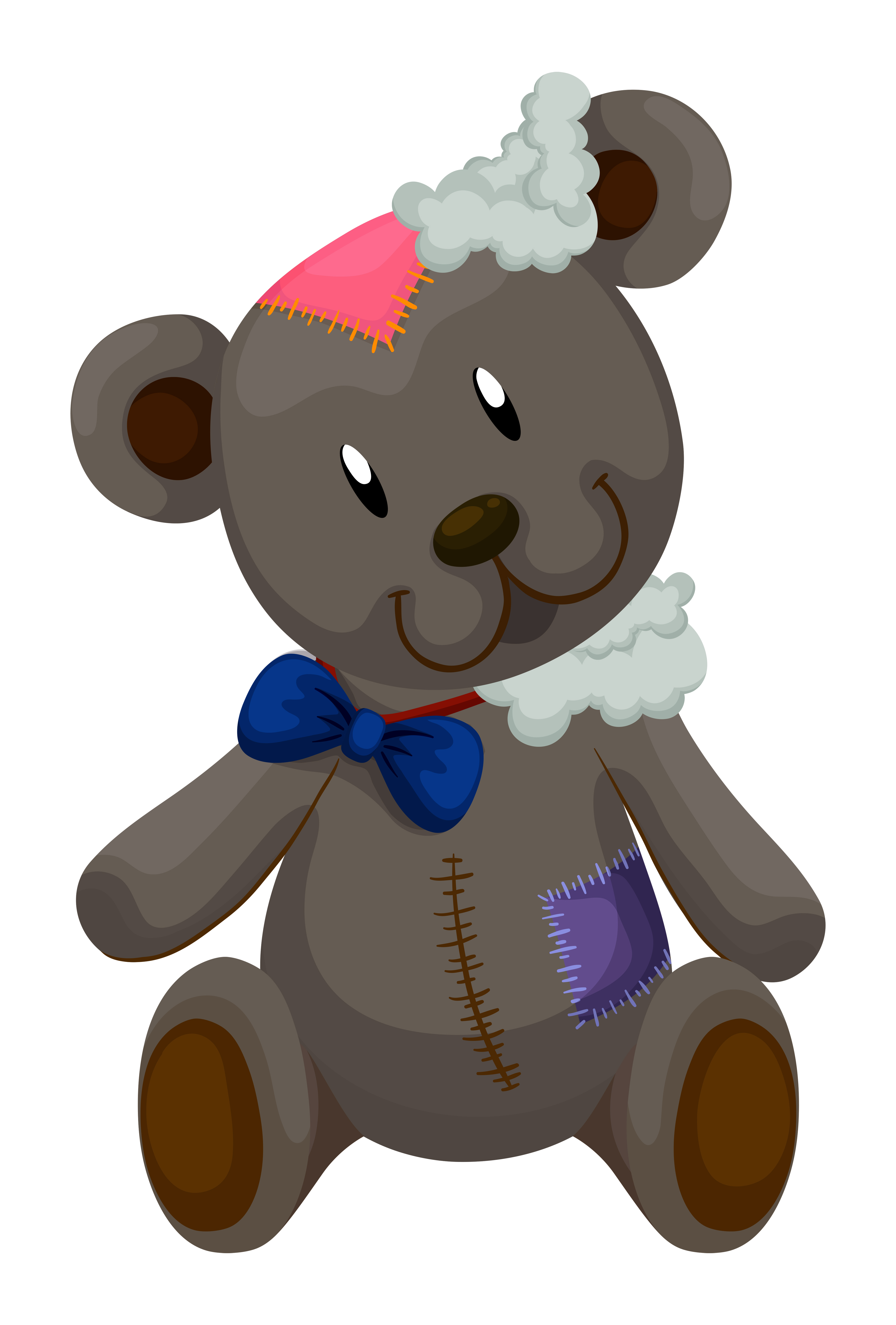 Old teddy bear with patches - Download Free Vectors ...