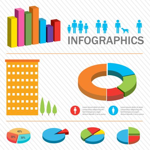 A chart showing a building vector