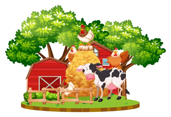 Farm animals on the farm vector