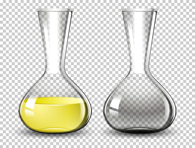 Volumetric flask on transparent background vector