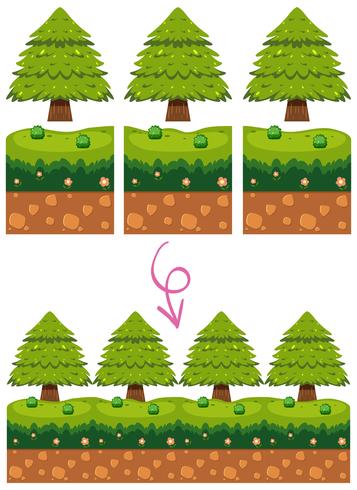 Game Element in Garden Scene vector