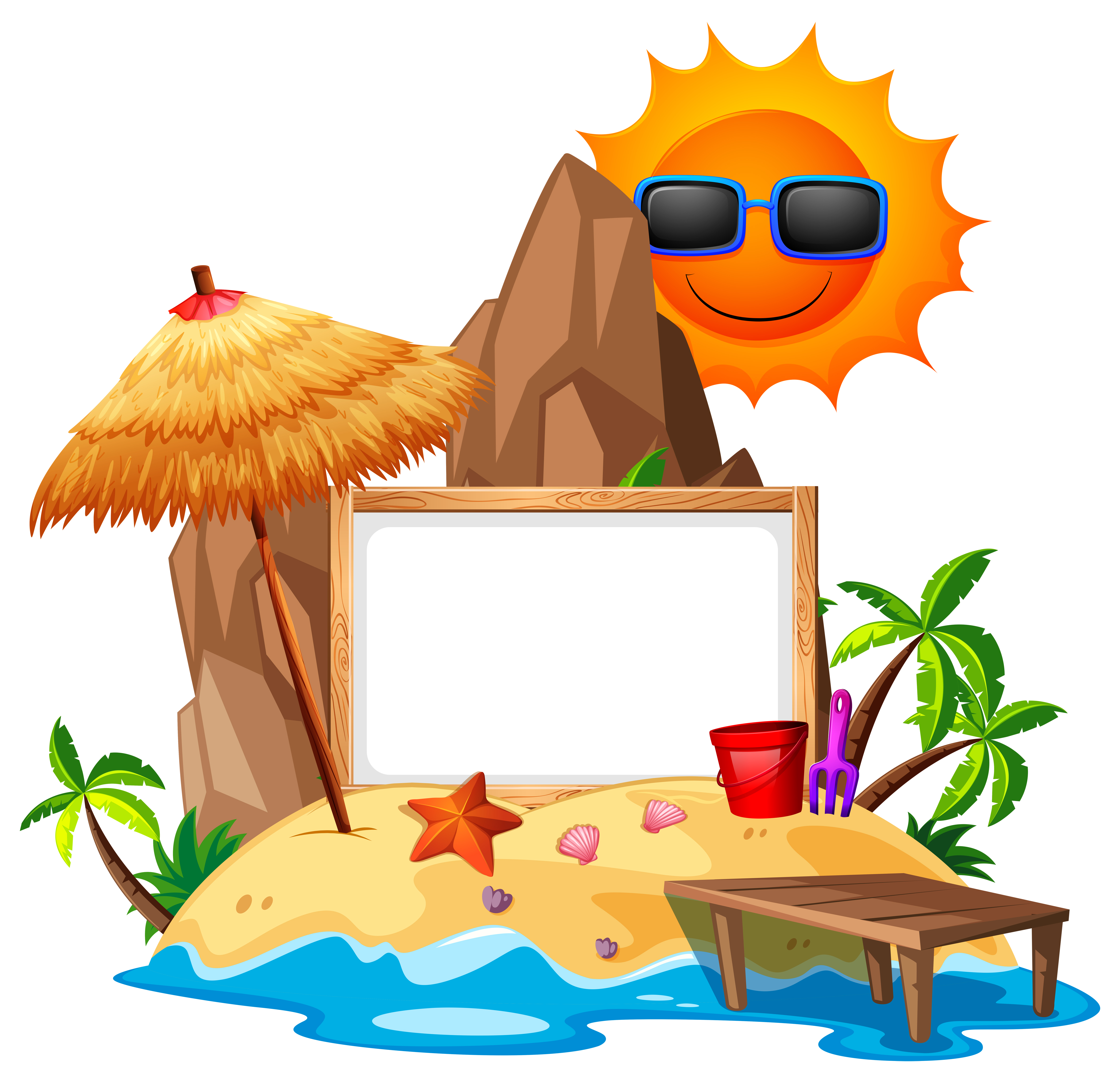 Download Border template with summer theme - Download Free Vectors ...
