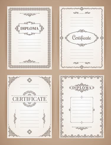 Vector Design Templates Collection for Diploma, Certificate, Posters and other use.