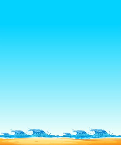 A Beautiful Seascape Border  vector