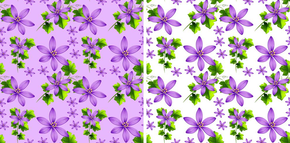 Seamless background design with purple flowers - Download Free Vector Art, Stock Graphics & Images
