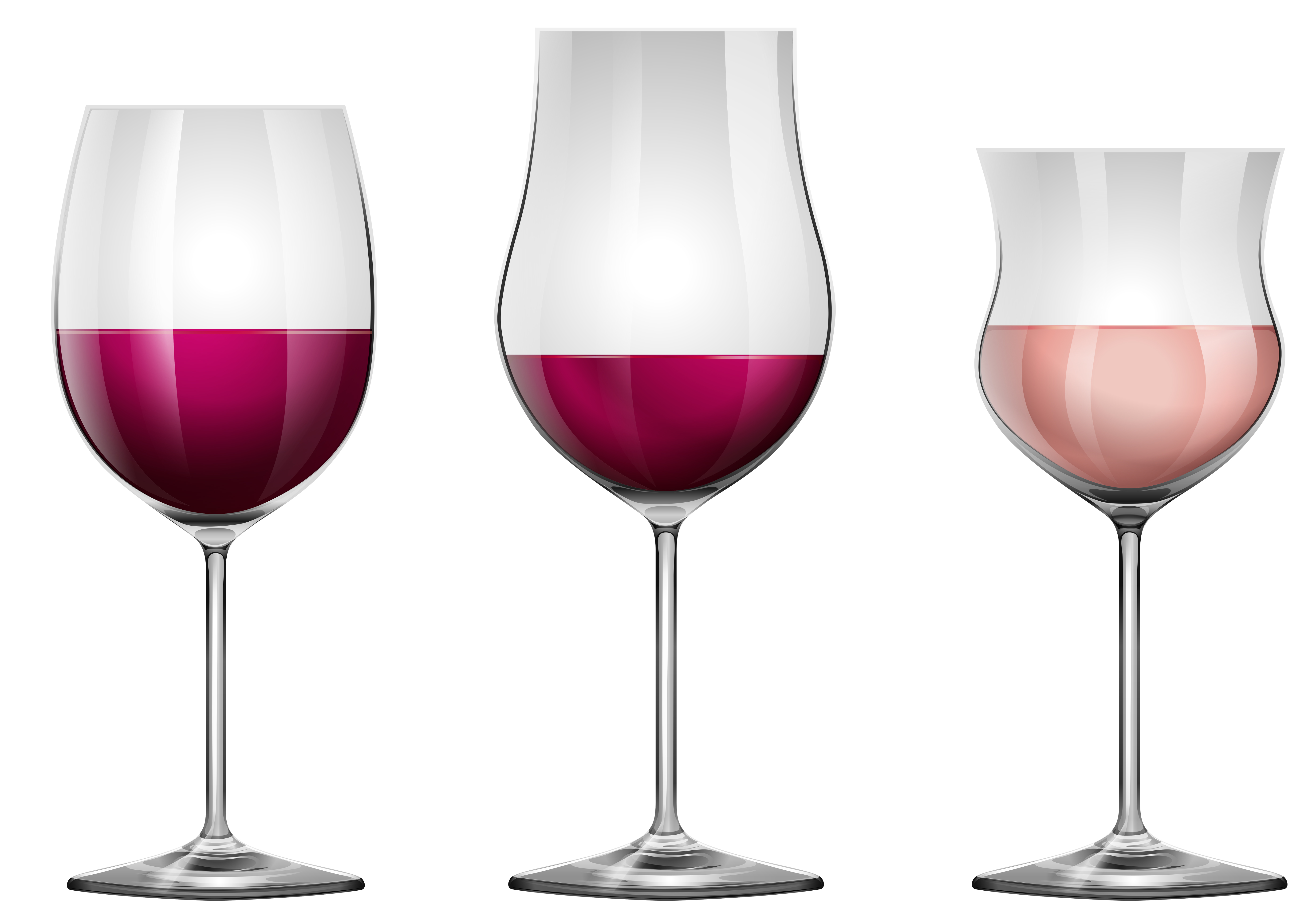 Three wine glasses with wine 297233 Vector Art at Vecteezy